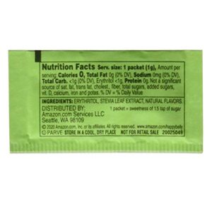 Amazon Brand - Happy Belly, Zero Calorie Stevia Sweetener powder, 140 Packet, 4.93 ounce (Pack of 1) (Previously Sugarly Sweet)