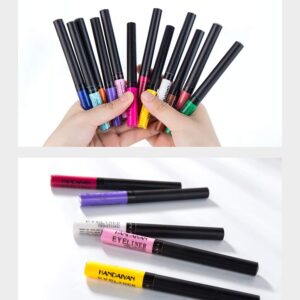 Emirde 12 colors Matte Colorful Liquid Eyeliner Set, Color Gel Eyeliner, Great Versatility Liquid Eyeliner, Waterproof High Pigmented Smudgeproof Long Lasting Makeup Eyeliner Pen