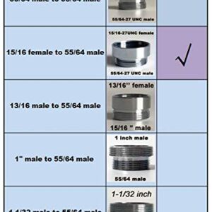 MISSMIN Faucet Aerator adapter 15/16 Female to 55/64 Male Convertor