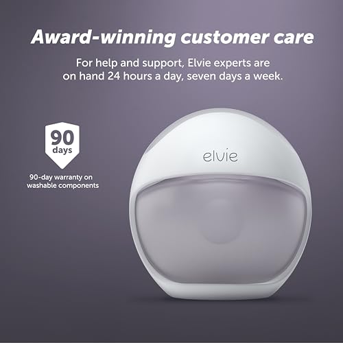 Elvie Curve Manual Wearable Breast Pump | Hands-Free, Kick-Proof, Portable Silicone Pump That Can Be Worn in-Bra for Gentle, Natural Milk Expression | Breast Feeding Essentials White