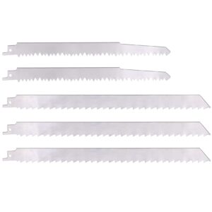 konigeehre 5 pack stainless steel reciprocating saw blades for frozen meat bone food cutting beef turkey wood pruning blades