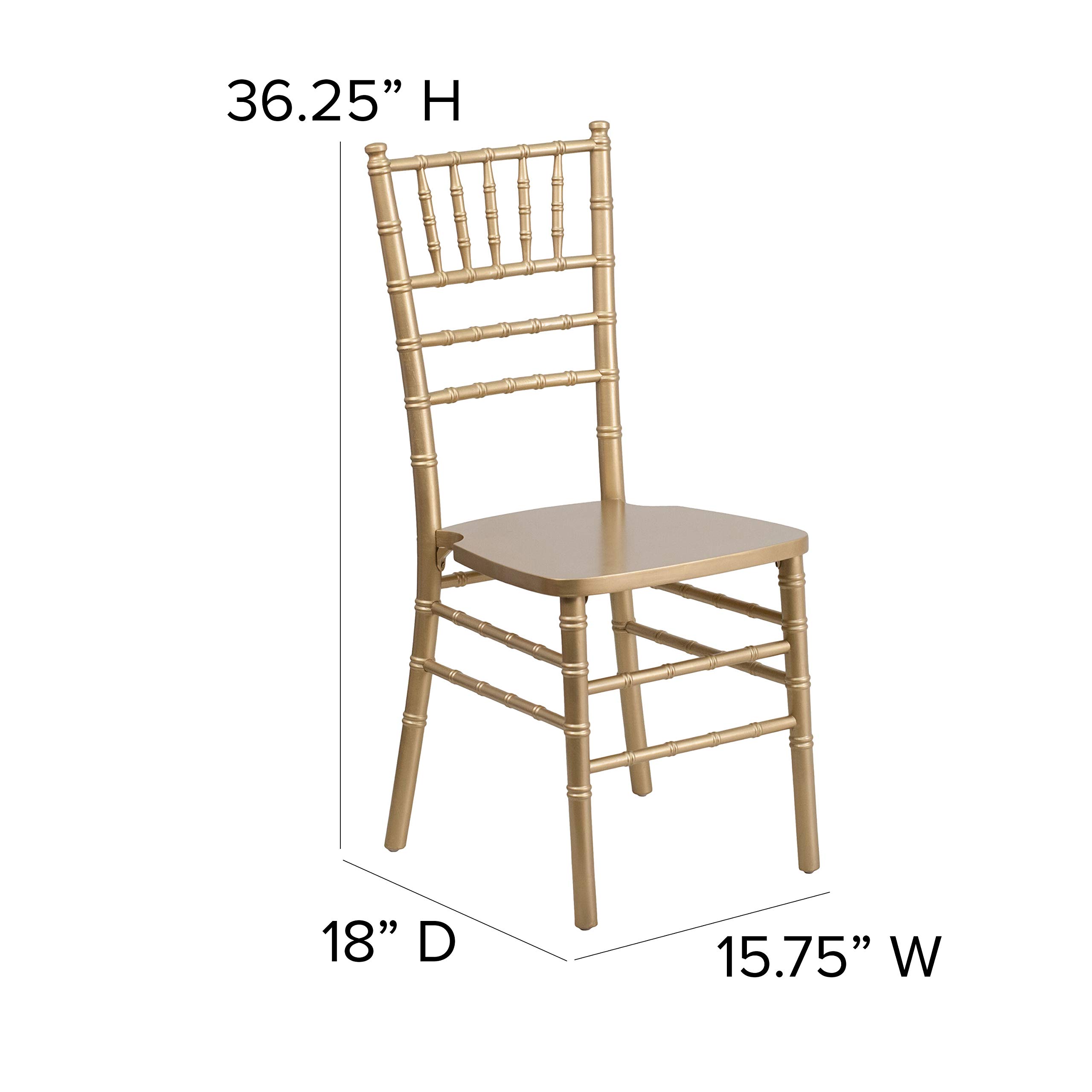 BizChair Gold Wood Chiavari Chair