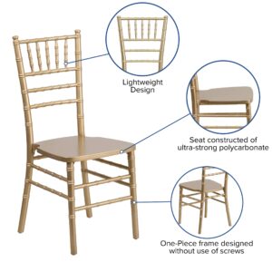 BizChair Gold Wood Chiavari Chair