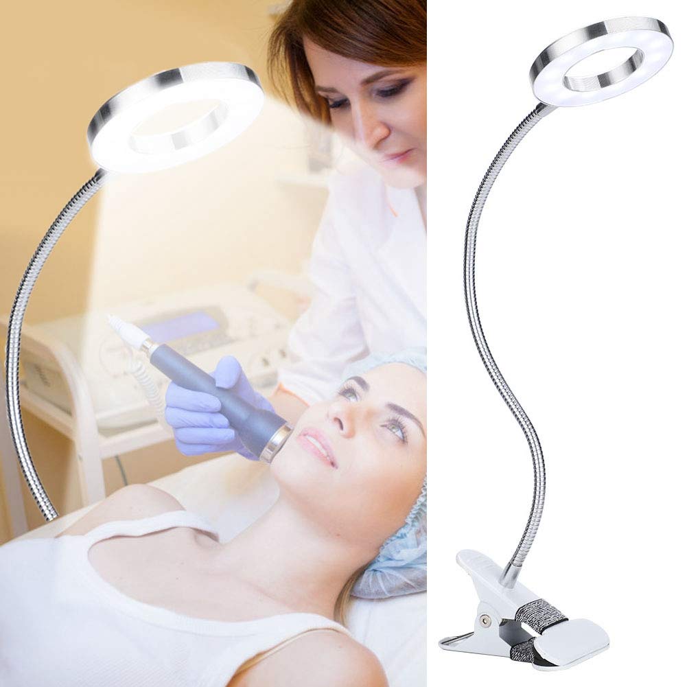 Tattoo lamp,USB Circle Makeup Lamp Eyebrow Lip Tattoo Beauty Salon Desktop Led Lights with Clip