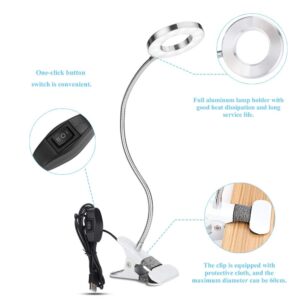 Tattoo lamp,USB Circle Makeup Lamp Eyebrow Lip Tattoo Beauty Salon Desktop Led Lights with Clip