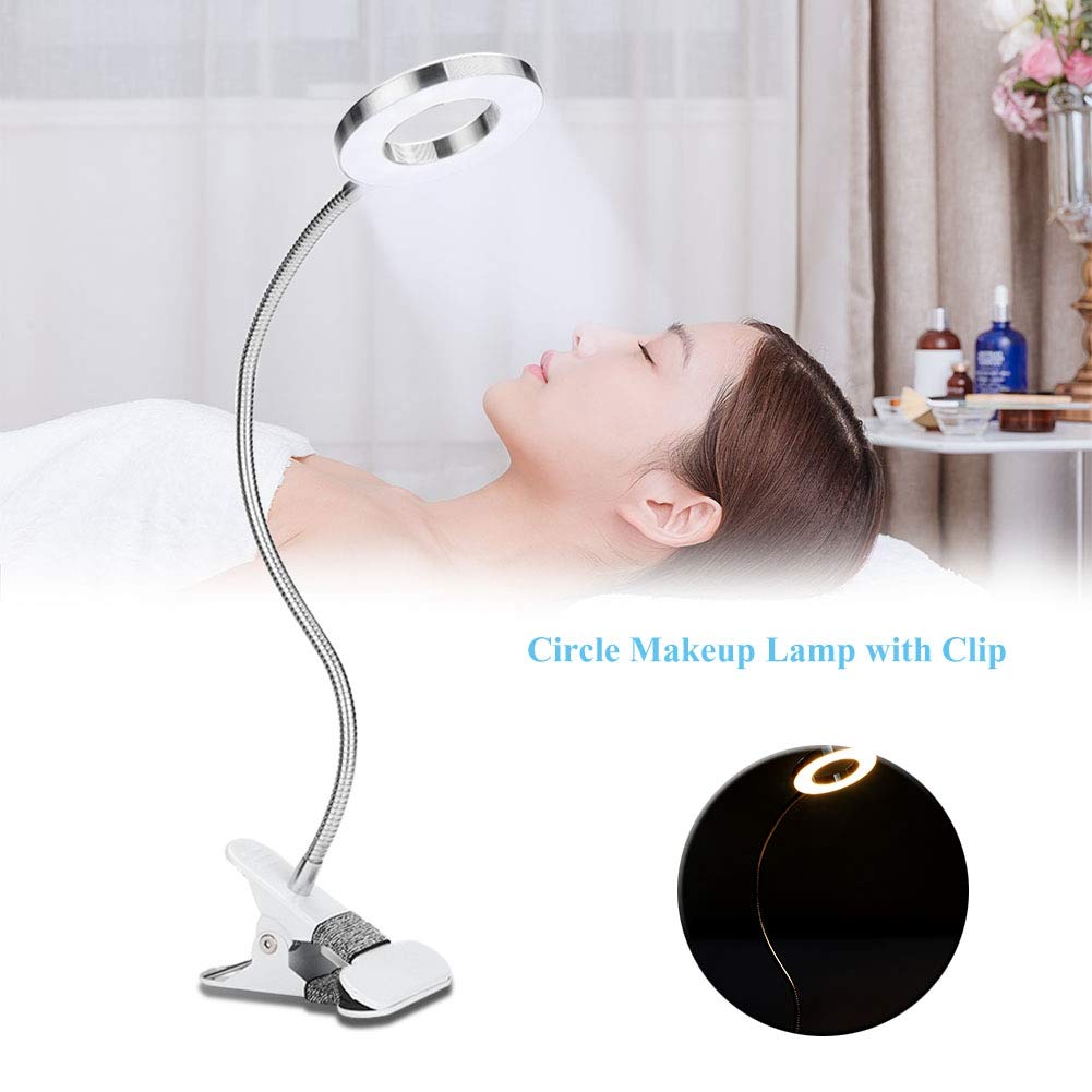 Tattoo lamp,USB Circle Makeup Lamp Eyebrow Lip Tattoo Beauty Salon Desktop Led Lights with Clip