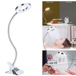 Tattoo lamp,USB Circle Makeup Lamp Eyebrow Lip Tattoo Beauty Salon Desktop Led Lights with Clip