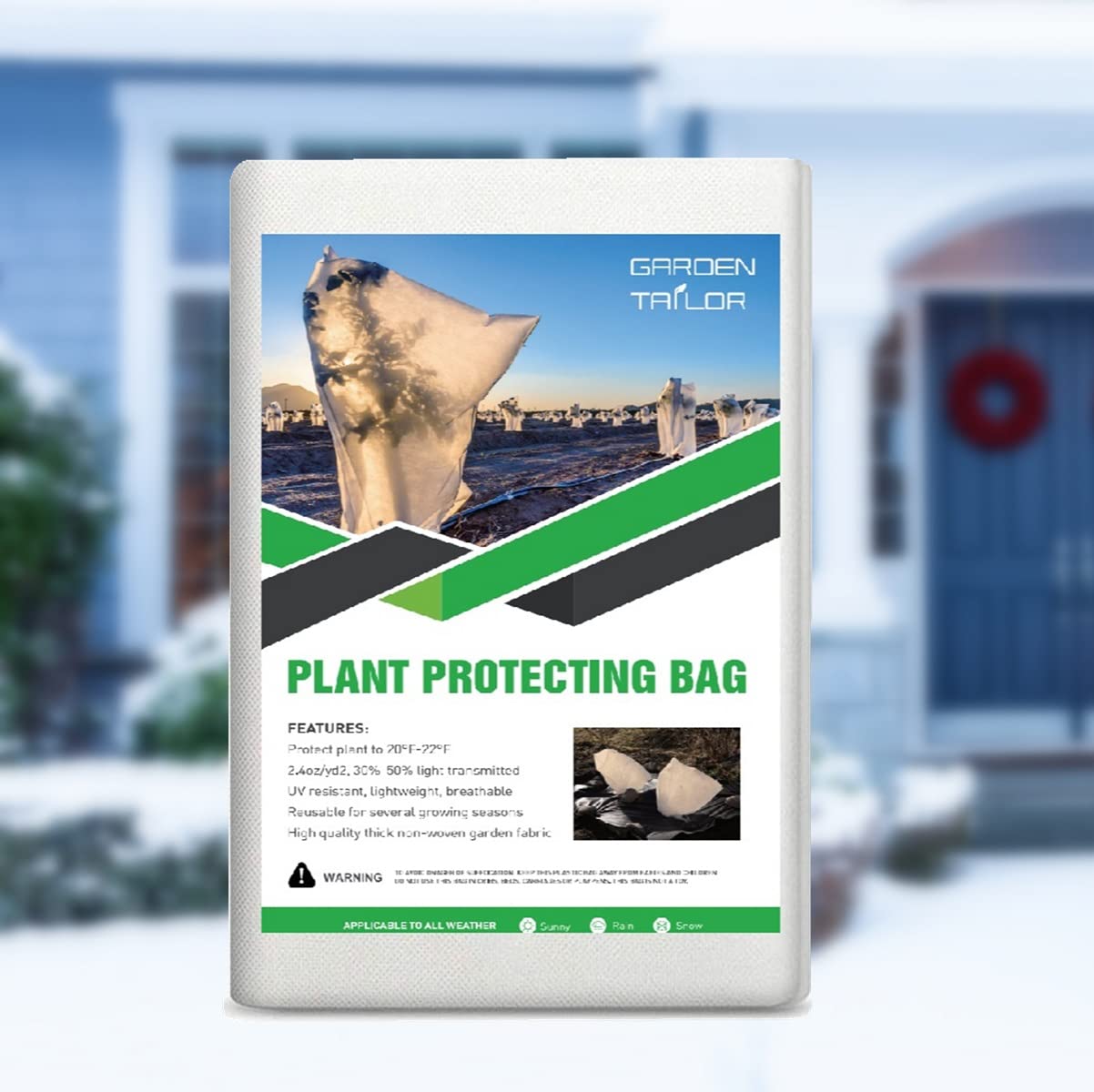 Plant Covers Freeze Protection Winter: 2.4oz 3.9 x 5.9 Ft Tree Covers Freeze Blanket Bags - Outdoor Plants Protector for Garden Shrub Rose Covering Beige