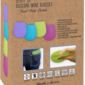 shark skinzz silicone wine glasses