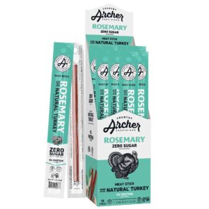 rosemary turkey sticks by country archer, 100% natural, gluten free, high protein snacks, 1 ounce, 18 count