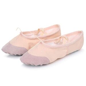 Goettin Ballet Women Canvas Dance Shoes Gymnastics Yoga Shoes Children Adult Soft Canvas Flats Beige