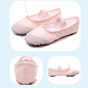 Goettin Ballet Women Canvas Dance Shoes Gymnastics Yoga Shoes Children Adult Soft Canvas Flats Beige