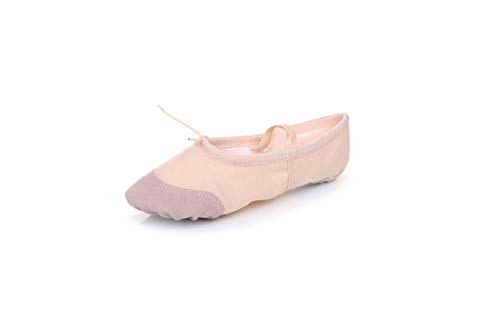 Goettin Ballet Women Canvas Dance Shoes Gymnastics Yoga Shoes Children Adult Soft Canvas Flats Beige