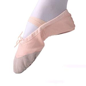 Goettin Ballet Women Canvas Dance Shoes Gymnastics Yoga Shoes Children Adult Soft Canvas Flats Beige