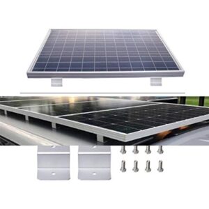 Gchee Solar Panels Mounting Z Brackets Mounts Kit for RV Boat Off Grid Roof, 2 inch Width 4 Units