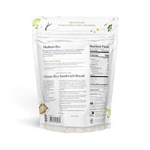 King Arthur Flour Organic Medium Rye Flour for Complex Flavorful Breads & Baked Goods, 100% Organic Non-GMO Project Verified, 3 Pounds (Pack of 1)