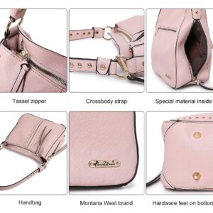 Montana West Purses For Women Handbags Large Crossbody Bag Leather Tote Shoulder Bucket Bags Pink