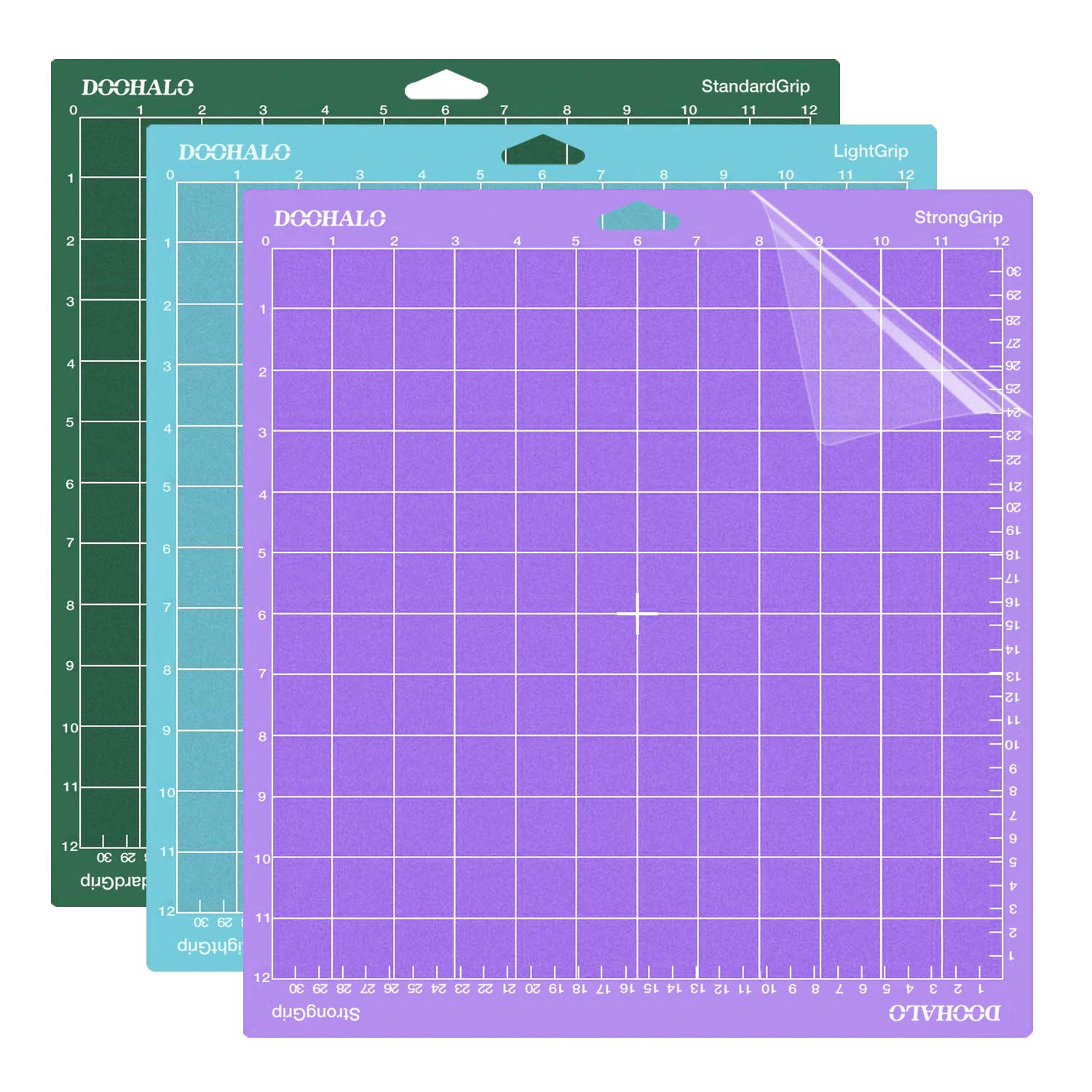 DOOHALO Cutting Mat for Silhouette Cameo 4 Cutting Machine Varietygrip Cutting Mat 12 X 12 inch 3 Pack Replacement Adhesive Mats for Silhouette Cut