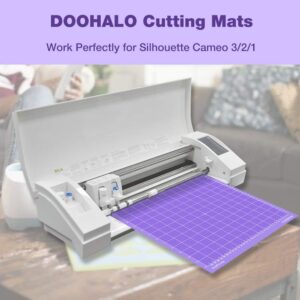 DOOHALO Cutting Mat for Silhouette Cameo 4 Cutting Machine Varietygrip Cutting Mat 12 X 12 inch 3 Pack Replacement Adhesive Mats for Silhouette Cut