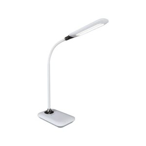 ottlite enhance led sanitizing desk lamp with usb charging – eliminates up to 99.9% of bacteria, touch activated, flexible neck, modern light for reading, crafting & office desktop