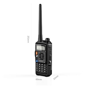 Baofeng UV-5R Upgraded Ham Radio Handheld Two Way Radio UV-S9 Plus 8W Long Range UV5R Portable Rechargeable Walkie Talkie with USB Charger Cable (Black)