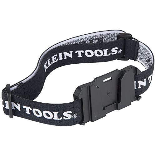 Klein Tools 56048 Rechargeable Auto-Off LED Headlamp, Adjustable Fabric Strap, 400 lms, All-Day Runtime, for Work, Running, Outdoor Hiking