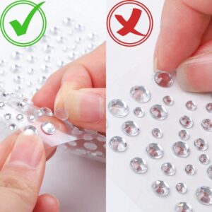 Halloween 10 Sheets Eye Body Face Gems Rhinestone Stickers Self Adhesive Rhinestones Rainbow Face Gems for Women Festival Accessory and Nail Art Decorations Bling