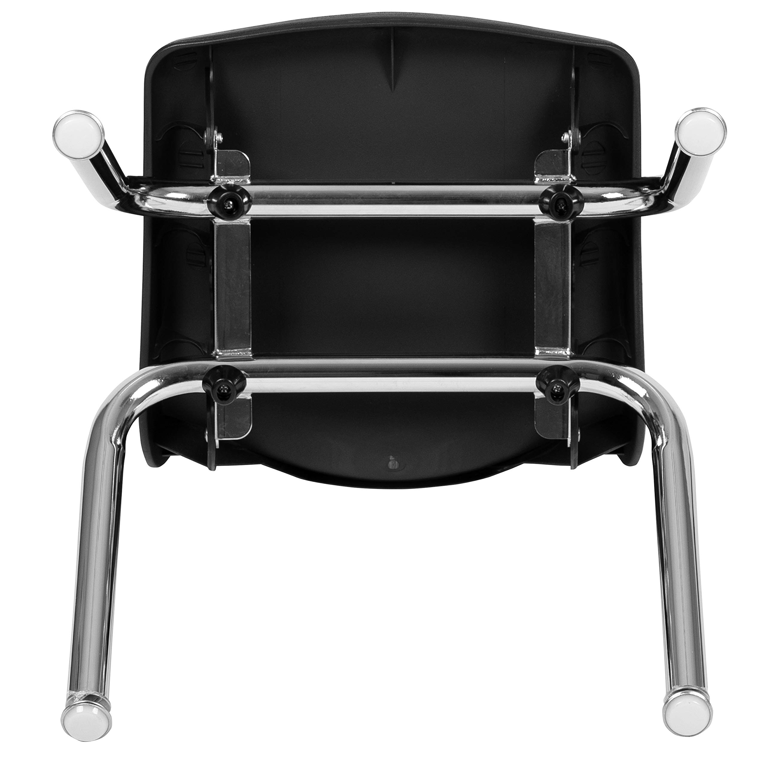 BizChair Black Student Stack School Chair - 12-inch