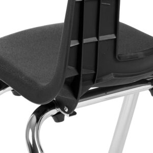 BizChair Black Student Stack School Chair - 12-inch