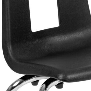 BizChair Black Student Stack School Chair - 12-inch