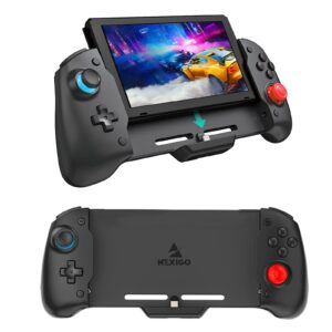 nexigo gripcon switch controller for handheld mode, ergonomic controller for nintendo switch with 6-axis gyro, dual motor vibration, compatible with all games of switch, not for oled