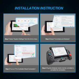 NexiGo Gripcon Switch Controller for Handheld Mode, Ergonomic Controller for Nintendo Switch with 6-Axis Gyro, Dual Motor Vibration, Compatible with All Games of Switch, Not for OLED