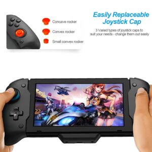 NexiGo Gripcon Switch Controller for Handheld Mode, Ergonomic Controller for Nintendo Switch with 6-Axis Gyro, Dual Motor Vibration, Compatible with All Games of Switch, Not for OLED