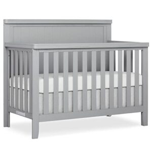 dream on me red wood 4-in-1 convertible crib in pebble grey, greenguard gold certified, jpma certified, 3 mattress height settings, built of new zealand pinewood
