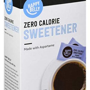 Amazon Brand - Happy Belly Zero Calorie Blue Aspartame Sweetener Powder Packet, 230 count (Previously Sugarly Sweet), 8.11 ounce (pack of 1)