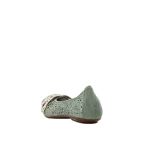 Rieker Women's Ballet Flats, Green 52, 7