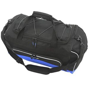 Travelers Club Gym Duffel and Accessory, Blue, 4 Piece Set