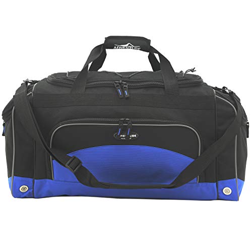 Travelers Club Gym Duffel and Accessory, Blue, 4 Piece Set