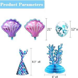 Mermaid Birthday Decorations, Mermaid Party Decorations, Mermaid Party Supplies, Mermaid Balloon Banners Hat Ornaments etc.