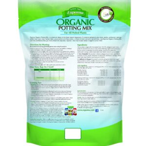 Espoma Organic Potting Soil Mix - All Natural Potting Mix For All Indoor & Outdoor Containers Including Herbs & Vegetables. For Organic Gardening, 8qt. bag. Pack of 2