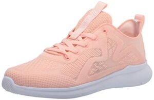 propét women's travelbound spright sneakers, peach mousse, 6.5 wide us