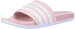 adidas women's adilette comfort slides sandal, vapour pink/white/white, 8