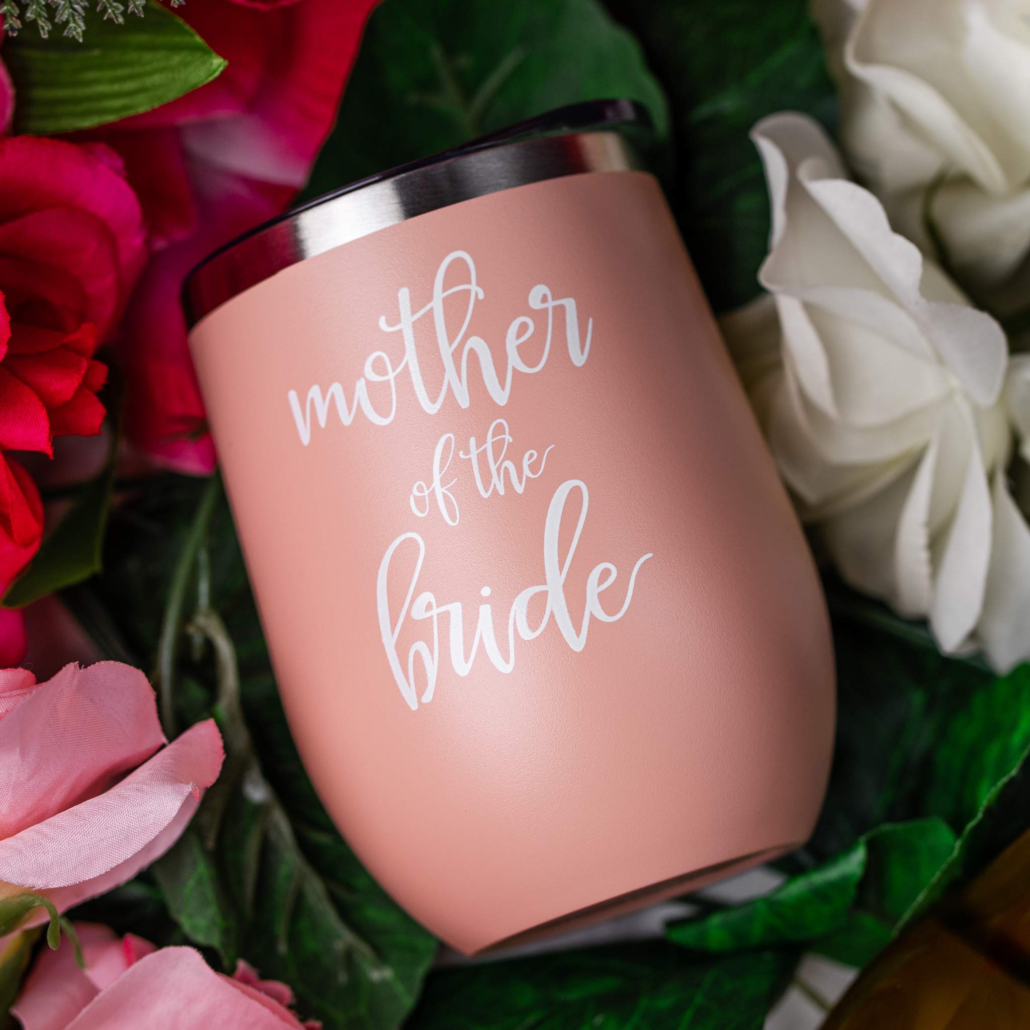 Mother of the Bride Tumbler – 12 oz – Mother of the Bride Gifts, Mother of the Bride Wine Glass, Mother of the Bride Cup, Mother of the Bride Glass, Mother of the Bride Gifts from Bride