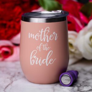 Mother of the Bride Tumbler – 12 oz – Mother of the Bride Gifts, Mother of the Bride Wine Glass, Mother of the Bride Cup, Mother of the Bride Glass, Mother of the Bride Gifts from Bride