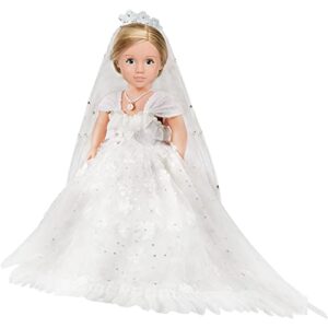 Lovely Doll 18 Inch Girl Doll Clothes and Accessories - 3 Piece 18 inch Doll Wedding Dress - Weddding Birthday Accessories and Party Supplies