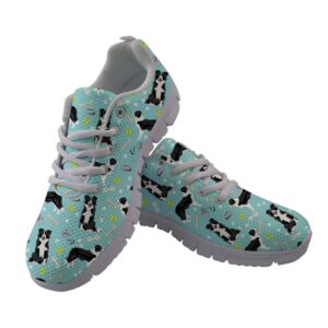 JEOCODY Border Collie Tennis Ball Cute Pet Pattern Women's Fashion Sneakers Mesh Utra-Lightweight Athletic Running Shoes