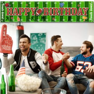 Football Birthday Party Decorations Birthday Sports Themed Backdrop Banner Supplies Super Football Game Fan Supplies Game Sports Fan Birthday Party Supplies Boy Favors (70.8 x 15.7 Inch)