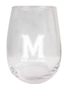 r and r imports maryland terrapins etched stemless wine glass 15 oz 2-pack officially licensed collegiate product