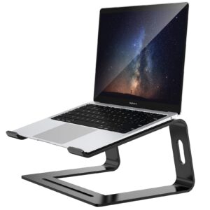 laptop stand for desk, detachable laptop riser notebook holder standergonomic aluminum laptop mount computer stand, compatible with macbook air pro, dell xps, lenovo more 10-18" laptops