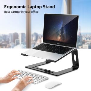 Laptop Stand for Desk, Detachable Laptop Riser Notebook Holder StandErgonomic Aluminum Laptop Mount Computer Stand, Compatible with MacBook Air Pro, Dell XPS, Lenovo More 10-18" Laptops